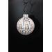 Side view of hand painted ornament.  The design is painted around the ornament's entirety.