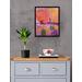 Example of what the painting would look like hanging and framed in a furnished setting. Painting is sold unframed.