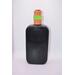 Full view of back of bottle painted solid black
