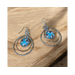 These handmade unique earrings are made of metal and stainless steel. 