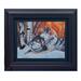 Two Wolves Framed Painting Sharing a Tender Moment