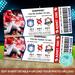Customizable Baseball Sports Game Event Ticket Stub Template