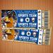 DIY Baseball Sports Game Event Ticket Template