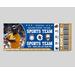 DIY Baseball Sports Game Event Ticket Template