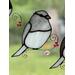Junco suncatcher in light gray.