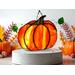 Pumpkin Suncatcher with lamp worked leaves.