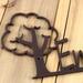 Close up of copper vein powder coat on our boy or girl metal name wall art.