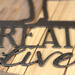 Close up of silver vein on our Great Dane metal wall art.