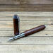 Dark walnut wood and chrome fountain pen