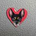 chihuahua heart shaped mini magnets