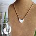 Polymer Clay Moon Copper Jewelry Set on Bust