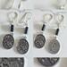 Silver Leo Zodiac Coin Earrings with Onyx Gemstones