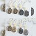 Gold and Silver Libra Zodiac Coin Earrings with Honey Opal Gemstones