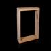 A photo of a modern and handcrafted minimalist square shelf, in a natural wood color. A stylish way to display your favorite items.