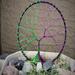 yin yang inspired purple and green wire split tree of life