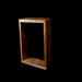 A photo of a modern and handcrafted minimalist square shelf, in a walnut wood color. A stylish way to display your favorite items.