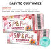 Editable Sip and Paint Flyer and Ticket Bundle | Party Event Template 