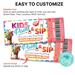 Editable Kids Sip and Paint Ticket Template | Kids Event Ticket