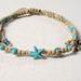 Starfish Ankle Bracelet Turquoise