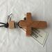 cherry wood cross necklace