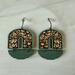 Faux Tooled Leather Earrings, western earrings, southwest earrings