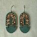 Faux Tooled Leather Earrings, western earrings, southwest earrings