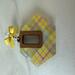 Hexagon Plaid Earrings with Bow