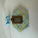 Hexagon Plaid Earrings with Bow