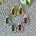 Hexagon Plaid Earrings with Bow