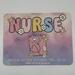 Watercolor design nurse appreciation, daises, hearts, and scrubs, thank you