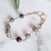 Gold Sterling Silver Bloodstone Gemstone Bracelet