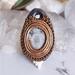 Ammonite & Coyote Tooth Polymer Clay Pendant