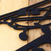 Close up of matte black powder coat on our airplane house number sign.