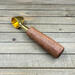 gold plated scoop with hardwood handle