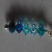 Glass bead and crystal with silver accent bead earrings. 1 1/4 length.