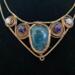 moss blue lace agate grounds the spirit, softens the voice. Copper Spirals protection, while amethyst and opalite awaken clarity and calm.