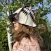 Example of fit and cut.  All sauna hats are made from the same pattern and fit similarly.
