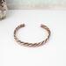 Hand Forged Four 10 Gauge Solid Copper Wires Twisted Cuff Bracelet - large size