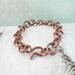 Hand Forged 10 gauge Solid Copper Wire Chain Link Bracelet