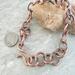 Hand Forged 10 gauge Solid Copper Wire Chain Link Bracelet, shown with Indian head nickle for size reference