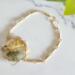 Moss Diamond Gold Colored Sterling Silver Bracelet