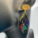 Stylish Earring Statement Jewelry. Colorful, modern leaf shaped design drop earrings with gold tone stainless steel decorative ear posts.