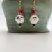 Round Bead Shape Face Drop Earrings Beautiful Eclectic Designs With Gold Tone Nickel Free Ear Wires Jewelry Accessories Whimsical Earrings