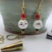 Round Bead Shape Face Drop Earrings Beautiful Eclectic Designs With Gold Tone Nickel Free Ear Wires Jewelry Accessories Whimsical Earrings