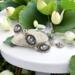 3 silver lotus flower links to be used in jewelry