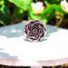 silver floral inspired button