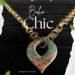 Boho Style Jewelry Set Handmade Patina Unique Artisan Design Statement Necklace Earring Set Birthday Gift Handcrafted Polymer Clay Pendant