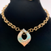 Boho Style Jewelry Set Handmade Patina Unique Artisan Design Statement Necklace Earring Set Birthday Gift Handcrafted Polymer Clay Pendant