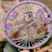 purple tree of life ornament is 3 inches in size, made with aluminum wire, and wrapped in light purple yarn