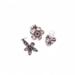 3 silver flower charms for bracelets or necklaces to be used by jewelry artists- handmade